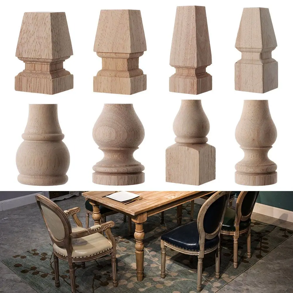 High Quality European Style Accessories Vintage Wood Carved Furniture Foot Legs Home Decor Cabinet Seat Feets