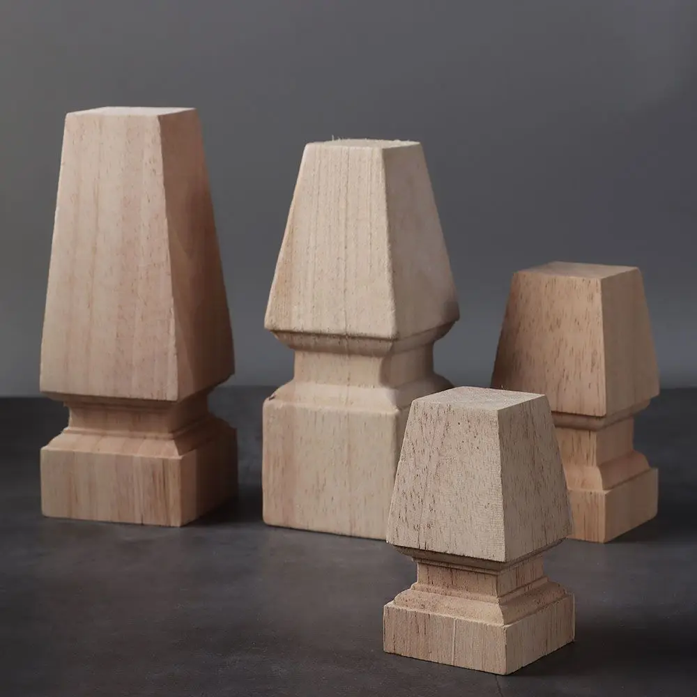 High Quality European Style Accessories Vintage Wood Carved Furniture Foot Legs Home Decor Cabinet Seat Feets