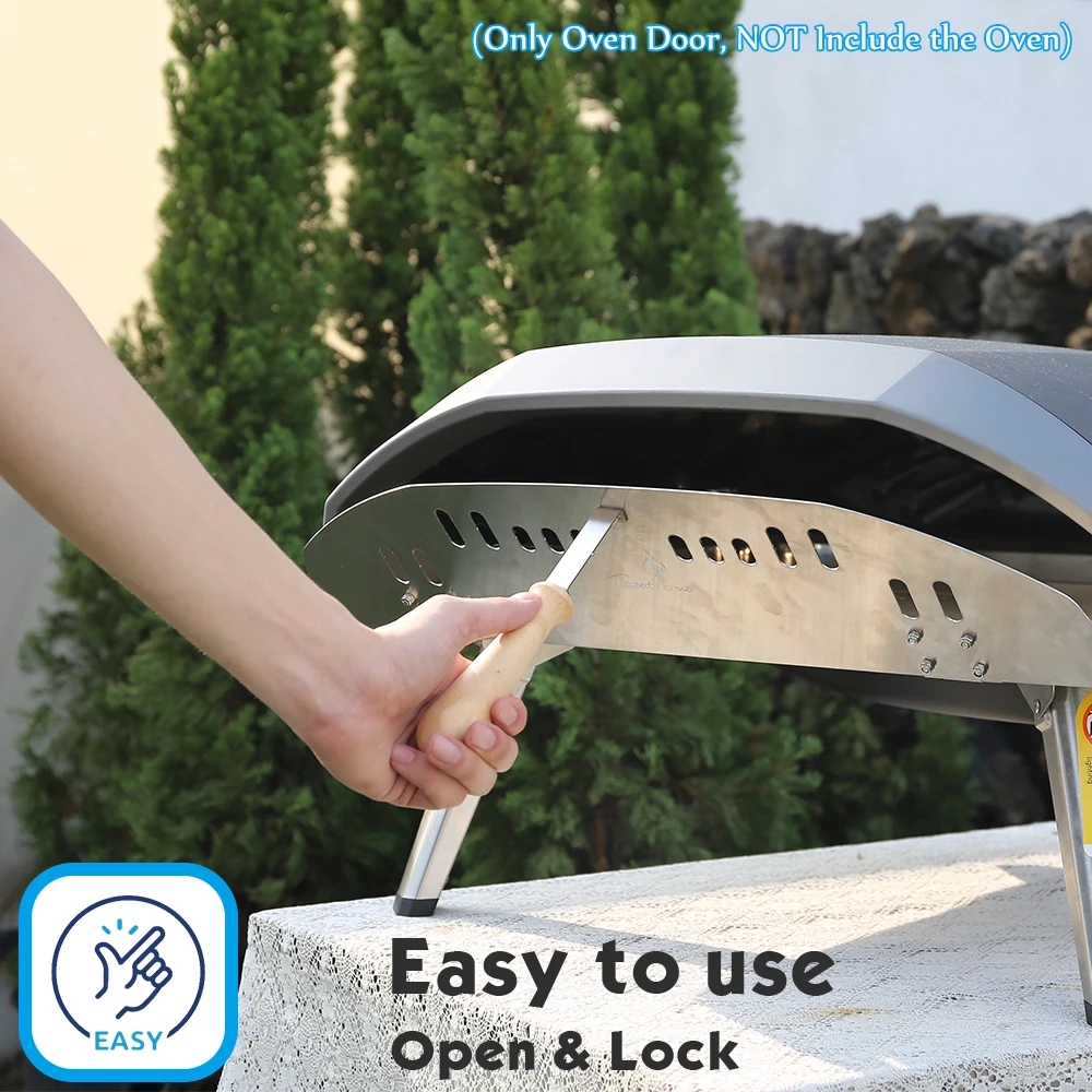 16/12 inch Pizza Oven Door Stainless Steel Pizza Oven Door Perfectly Sized for 16/12 inch