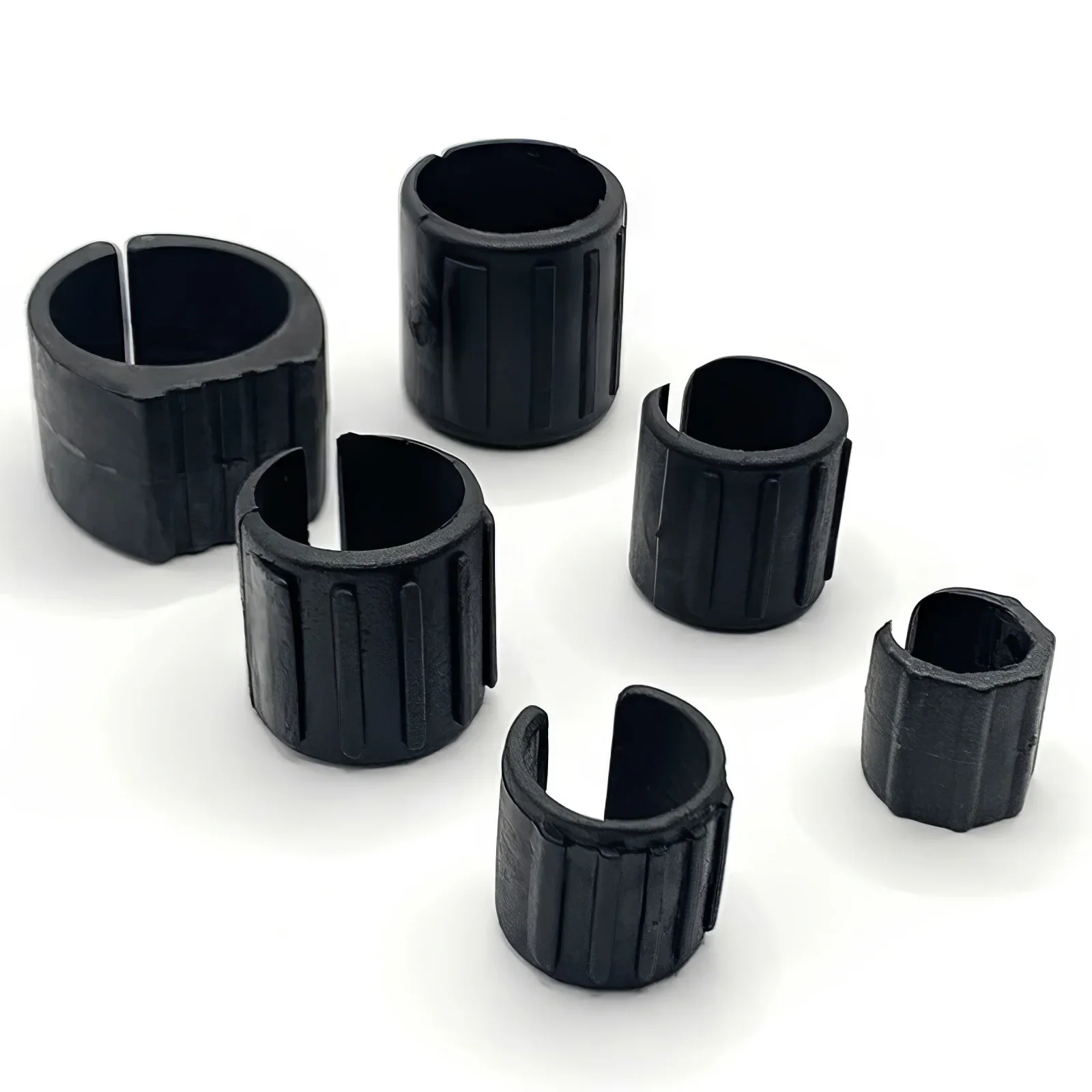 10pcs Black Plastic Chair Feet Tube Wrap Pad U-Type Anti-slip 13/16/19mm Diameter Desk Leg Tip Cover Protector Stool Cushion Mat