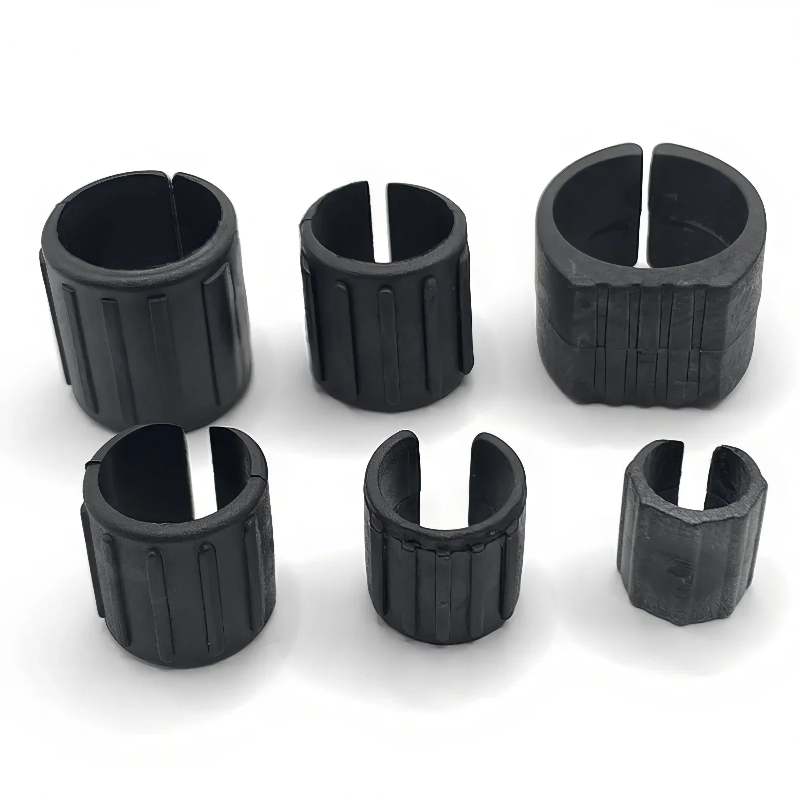 10pcs Black Plastic Chair Feet Tube Wrap Pad U-Type Anti-slip 13/16/19mm Diameter Desk Leg Tip Cover Protector Stool Cushion Mat