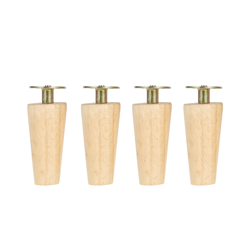 4Pcs Solid Wood Furniture Leg Kit 8/15/20cm Height Furniture Feet Oblique/Straight Table Feet Non-slip Furniture Floor Protector