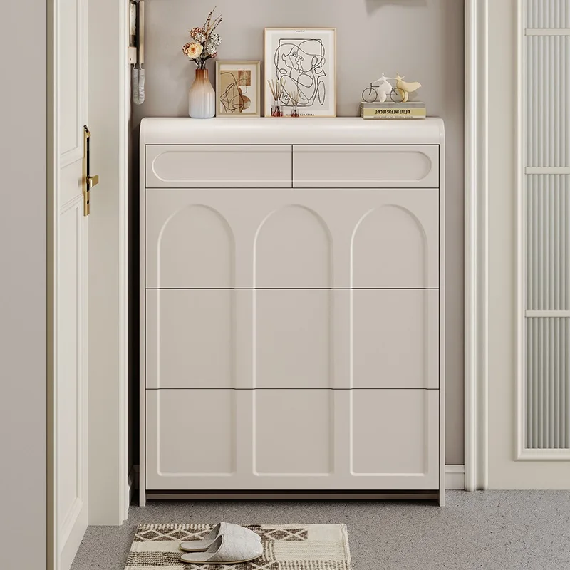 White Design Shoe Cabinet Luxury Nordic Accent Living Room Vertical Closets Armables Shoe Shelf Clear Sapateira Room Decorations