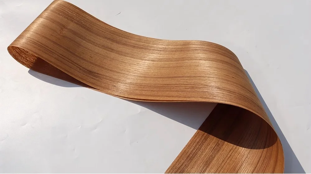 Natural Teak Wood Veneer Furniture Decoration Wooden Door Veneer 14x250cm T0.2mm