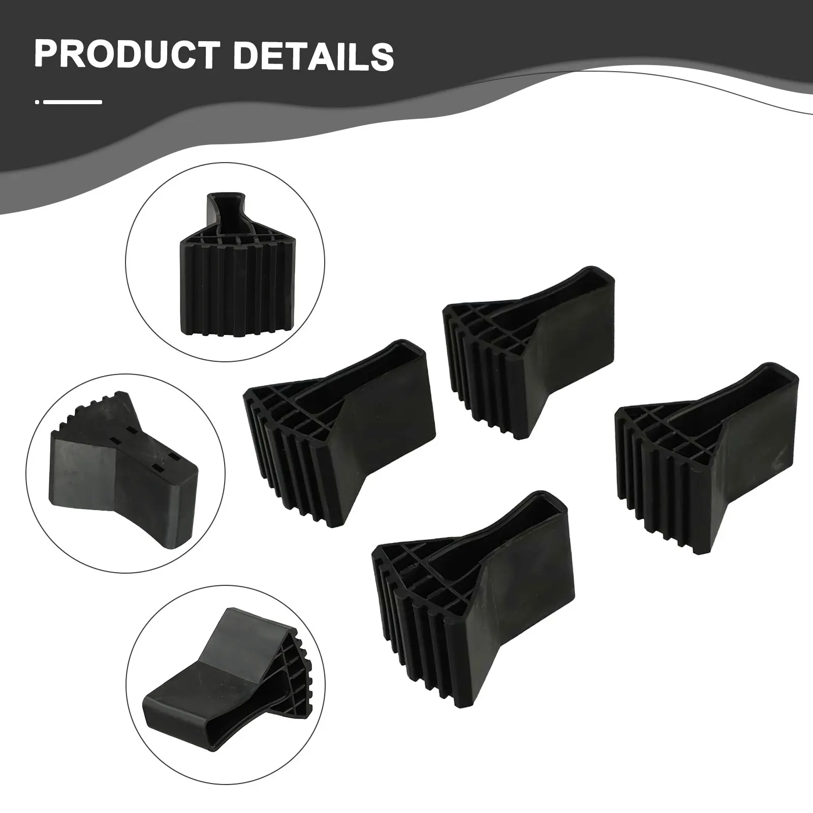 4/6pcs Non-slip Ladder Feet Rubber Pads Foot Covers Step Ladder Feet Covers Furniture Mat Leg Chair Replacement Protectors Cover