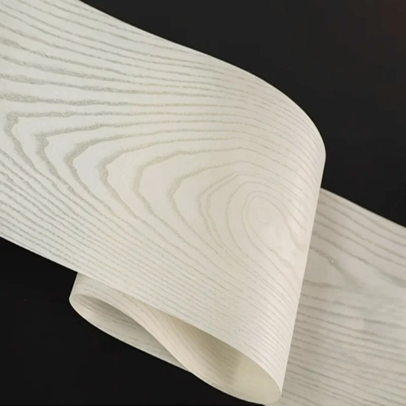 Natural White Ash Wood Veneer Landscape Grain for Cabinet Door Upgrade Wall Cladding Furniture Decor Panel L:2.5Meterx150x0.3mm