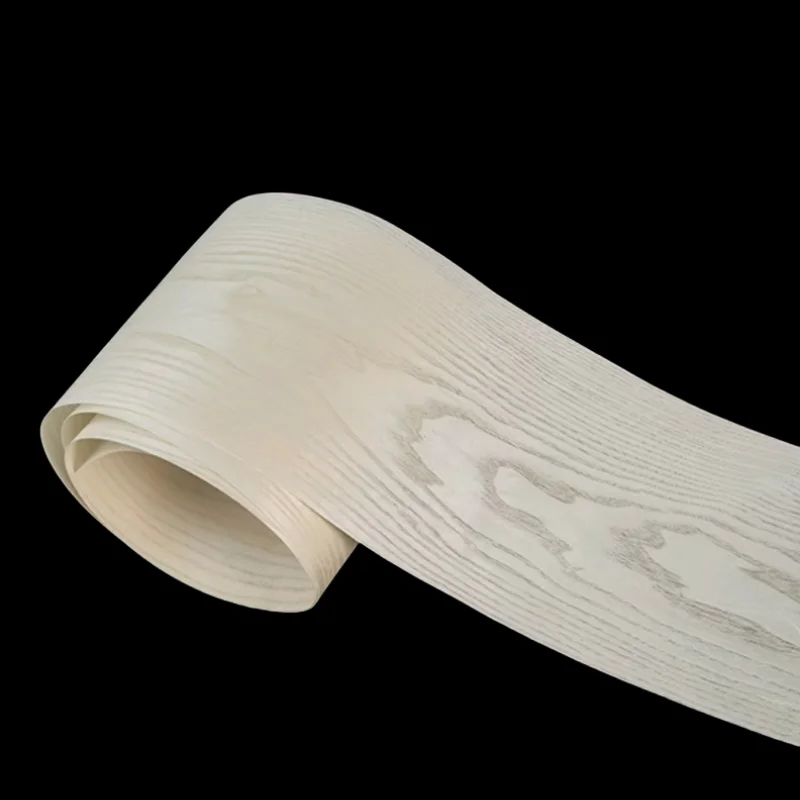 Natural White Ash Wood Veneer Landscape Grain for Cabinet Door Upgrade Wall Cladding Furniture Decor Panel L:2.5Meterx150x0.3mm