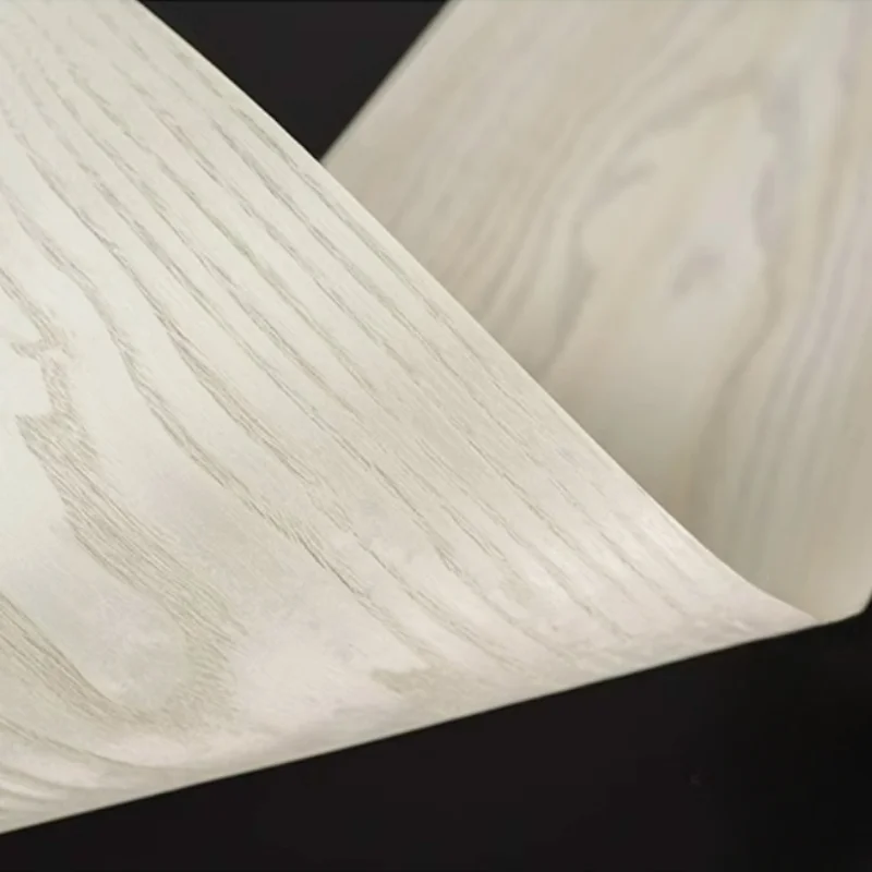 Natural White Ash Wood Veneer Landscape Grain for Cabinet Door Upgrade Wall Cladding Furniture Decor Panel L:2.5Meterx150x0.3mm