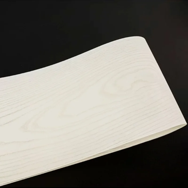 Natural White Ash Wood Veneer Landscape Grain for Cabinet Door Upgrade Wall Cladding Furniture Decor Panel L:2.5Meterx150x0.3mm