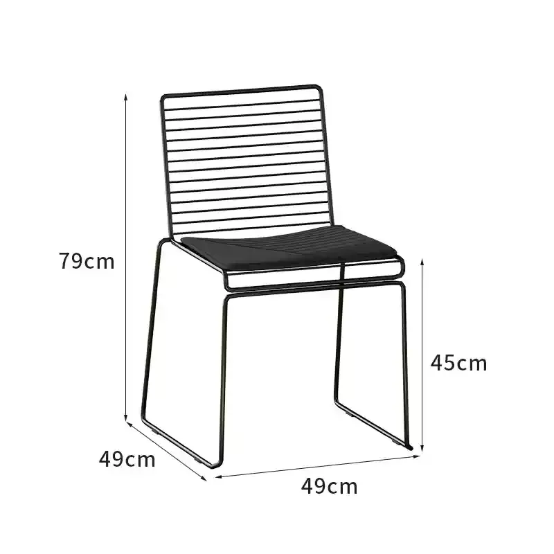 Nordic Style Home Dining Chair Retro Designer Accent Living Room Minimalist Seat Outdoor Balcony Leisure Ins-Style Furniture