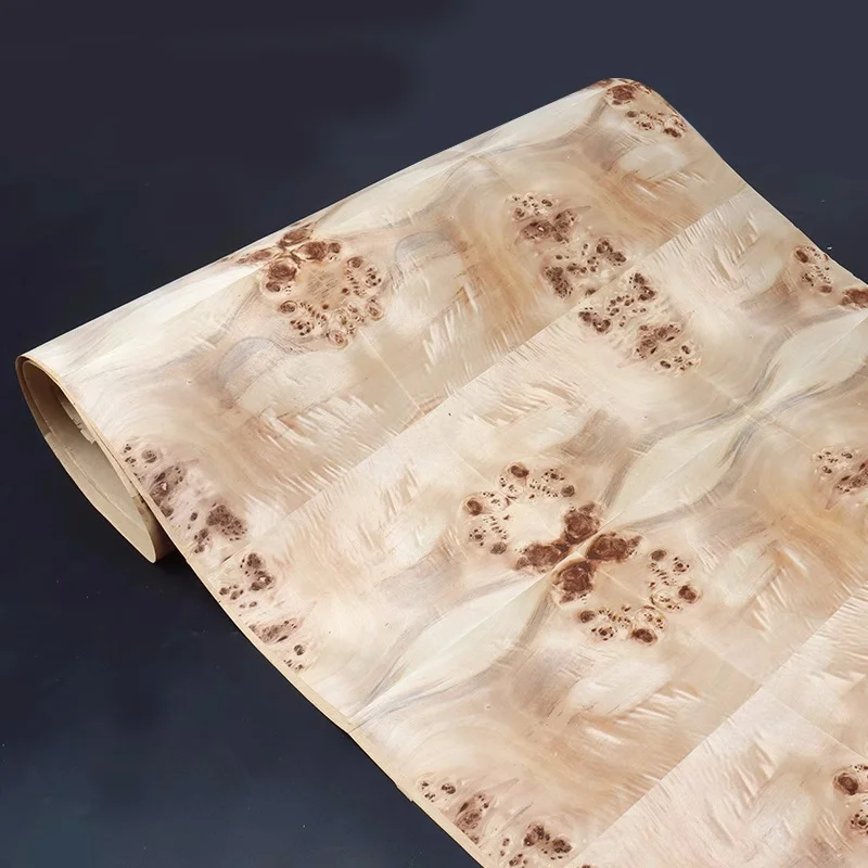 Natural Poplar Tree Bark Speaker Decoration Furniture Handmade Veneer Car interior veneer 58x250cm T0.25mm
