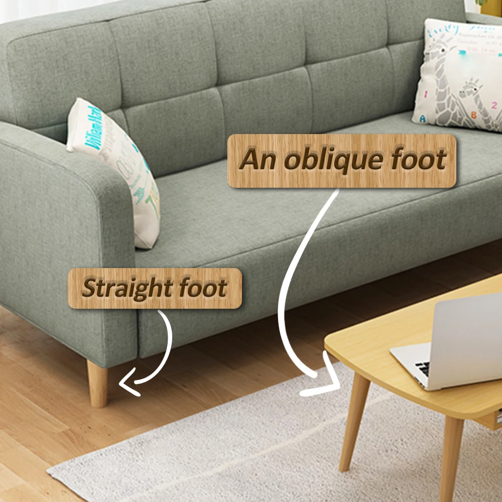 4Pcs Furniture Legs Solid Wood Sofa Table TV Cabinet Support Stabilize Feet Non-slip Tea table Wardrobe Oblique/Straight