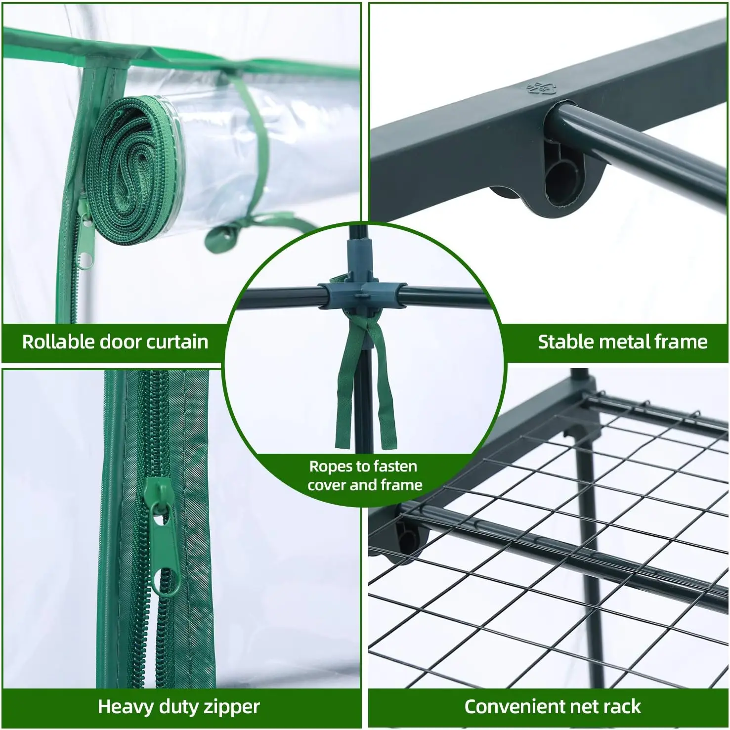 Transparent PVC Greenhouse Cover Garden Plant Warmer Insulated Rainproof Frost Protection Shed Sunroom Cover