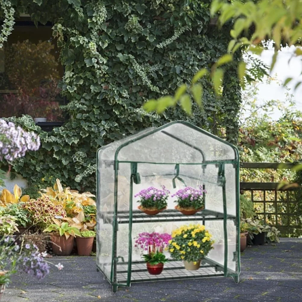 Transparent PVC Greenhouse Cover Garden Plant Warmer Insulated Rainproof Frost Protection Shed Sunroom Cover