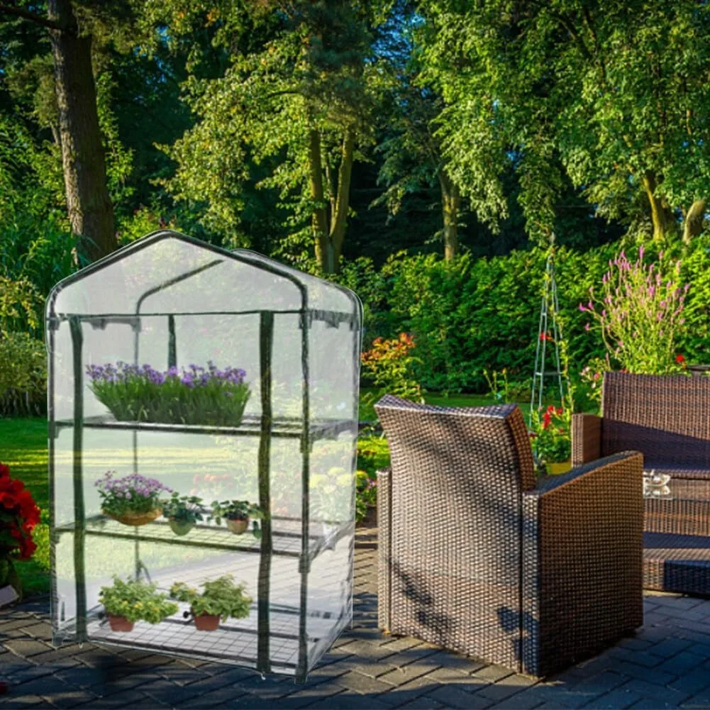 Transparent PVC Greenhouse Cover Garden Plant Warmer Insulated Rainproof Frost Protection Shed Sunroom Cover