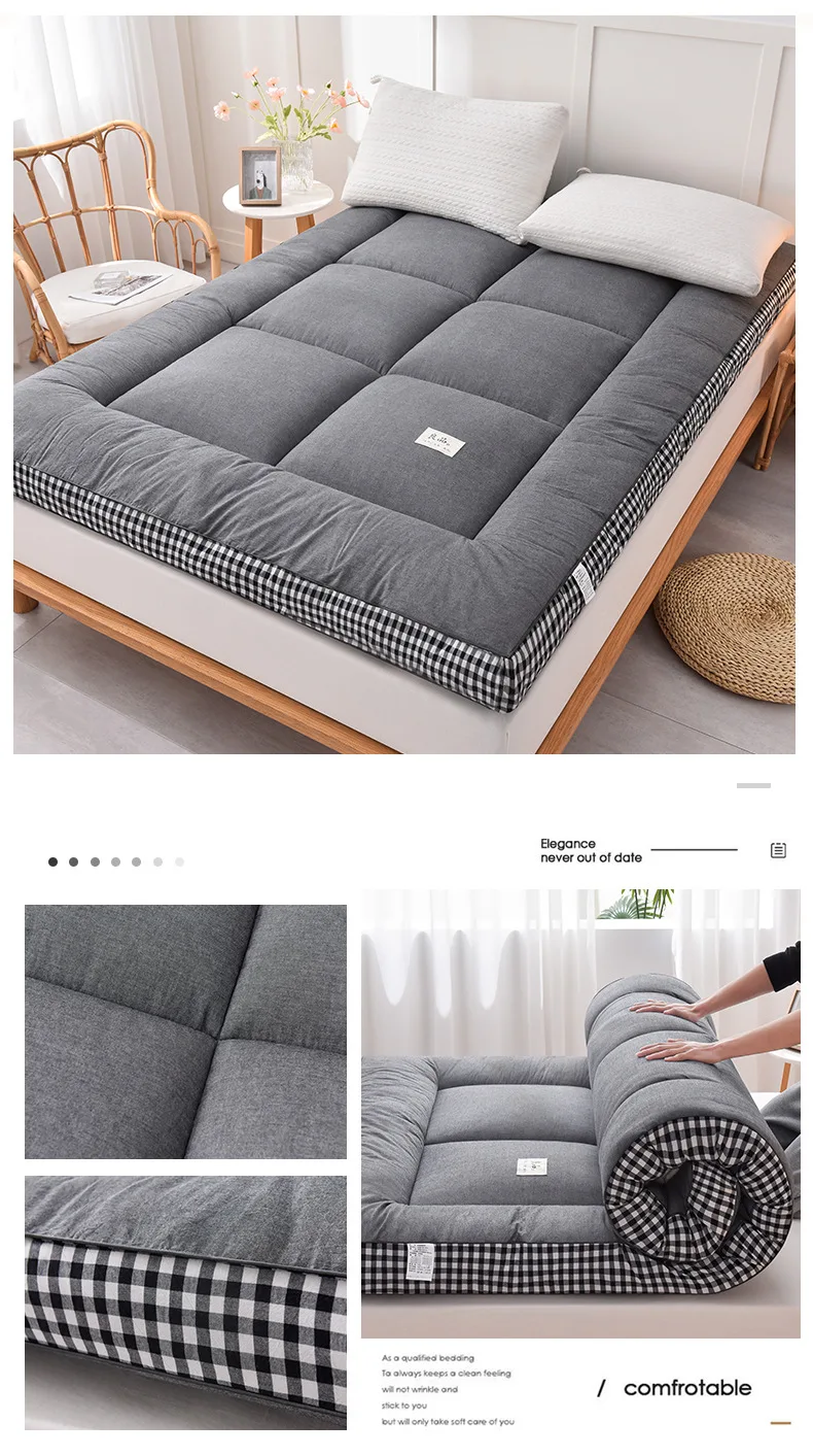 NewestFoldable Lightweight Portable Sleeping Pad/Tatami Mat Japanese Futon Mattress Soft Fabric,Easy Storage & Travel Mattress