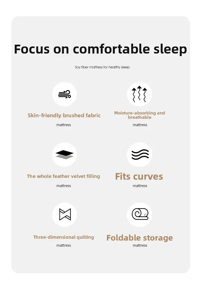 NewestFoldable Lightweight Portable Sleeping Pad/Tatami Mat Japanese Futon Mattress Soft Fabric,Easy Storage & Travel Mattress