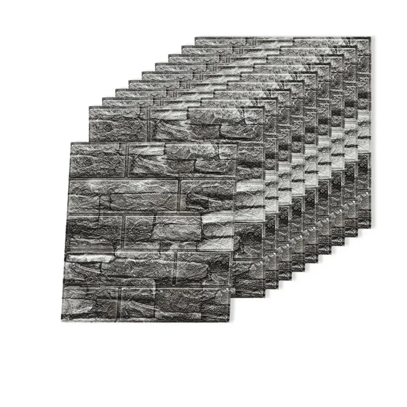 10pcs 3D Sticker Self-Adhesive Wallpaper Anti-Household Wall Impact Decorative Sticker Furniture Accessories