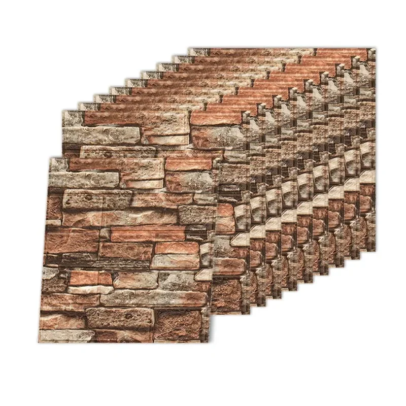 10pcs 3D Sticker Self-Adhesive Wallpaper Anti-Household Wall Impact Decorative Sticker Furniture Accessories