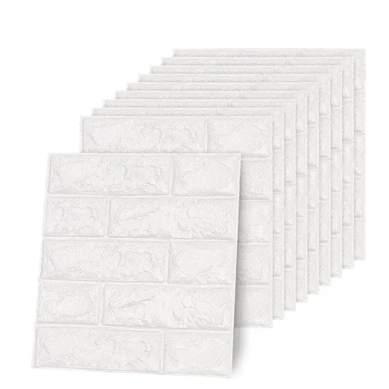 10pcs 3D Sticker Self-Adhesive Wallpaper Anti-Household Wall Impact Decorative Sticker Furniture Accessories