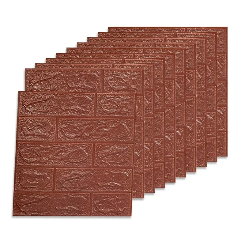 10pcs 3D Sticker Self-Adhesive Wallpaper Anti-Household Wall Impact Decorative Sticker Furniture Accessories