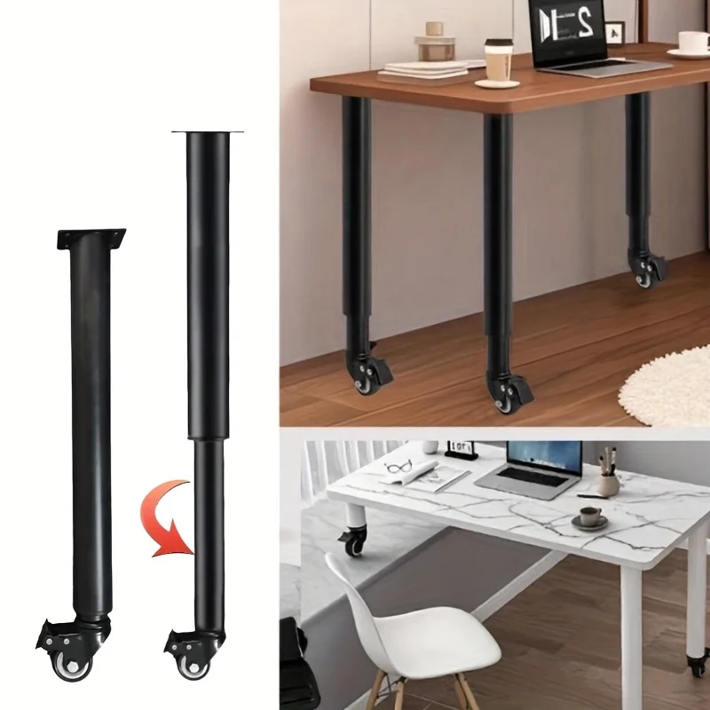 41-62cm 2pcs  Adjustable table legs with locking casters suitable for tables sofas dressing tables and adjustable height