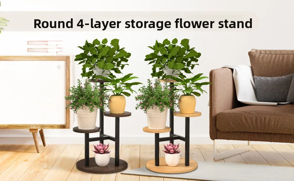 Flower rack indoor living room flower pot rack balcony wrought iron flower rack floor-to-ceiling multi-layer shelf