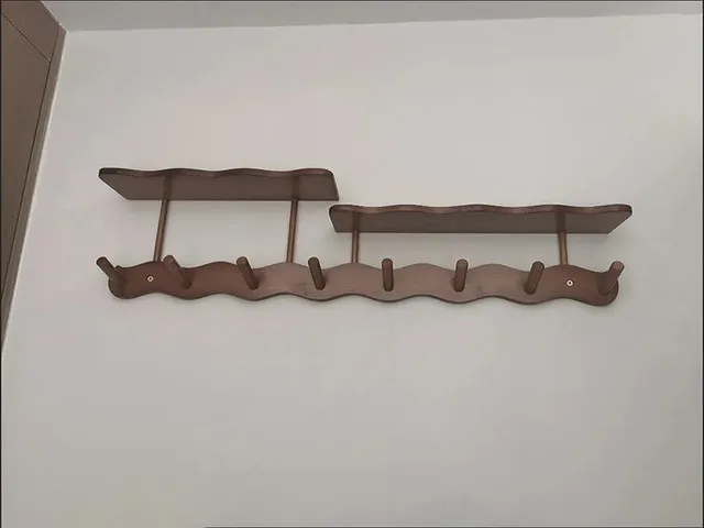 Entryway Wall Mounted Coat Rack Multi-Functional Hooks Organizer with Shelf for Hanging Clothes, Scarves Bags Keys