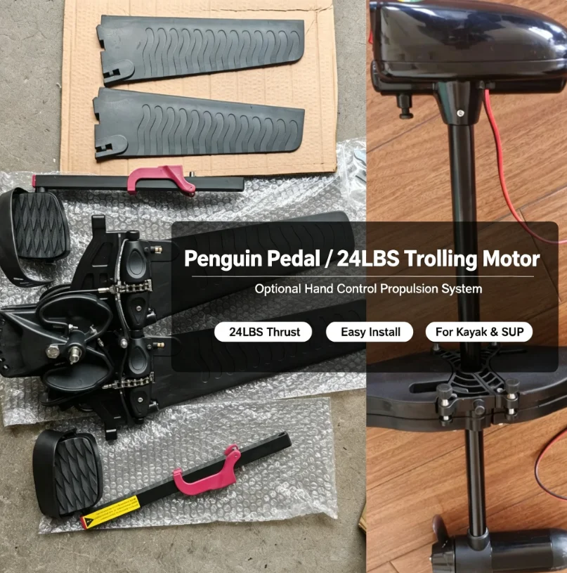 1PC Pedals Detachable Foldable Kayak with Electric Motor New Designed A06024 1 Person Modular Fishing Kayak
