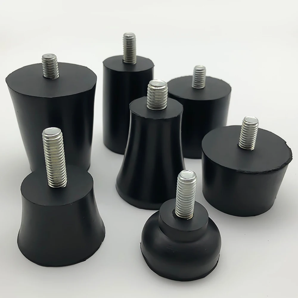 4Pcs Rubber Adjustable Feet Pad With Screw M8 M10 M12 Table Chair Balck Leveling Foot Pad Furniture Leg Anti-shock Protections