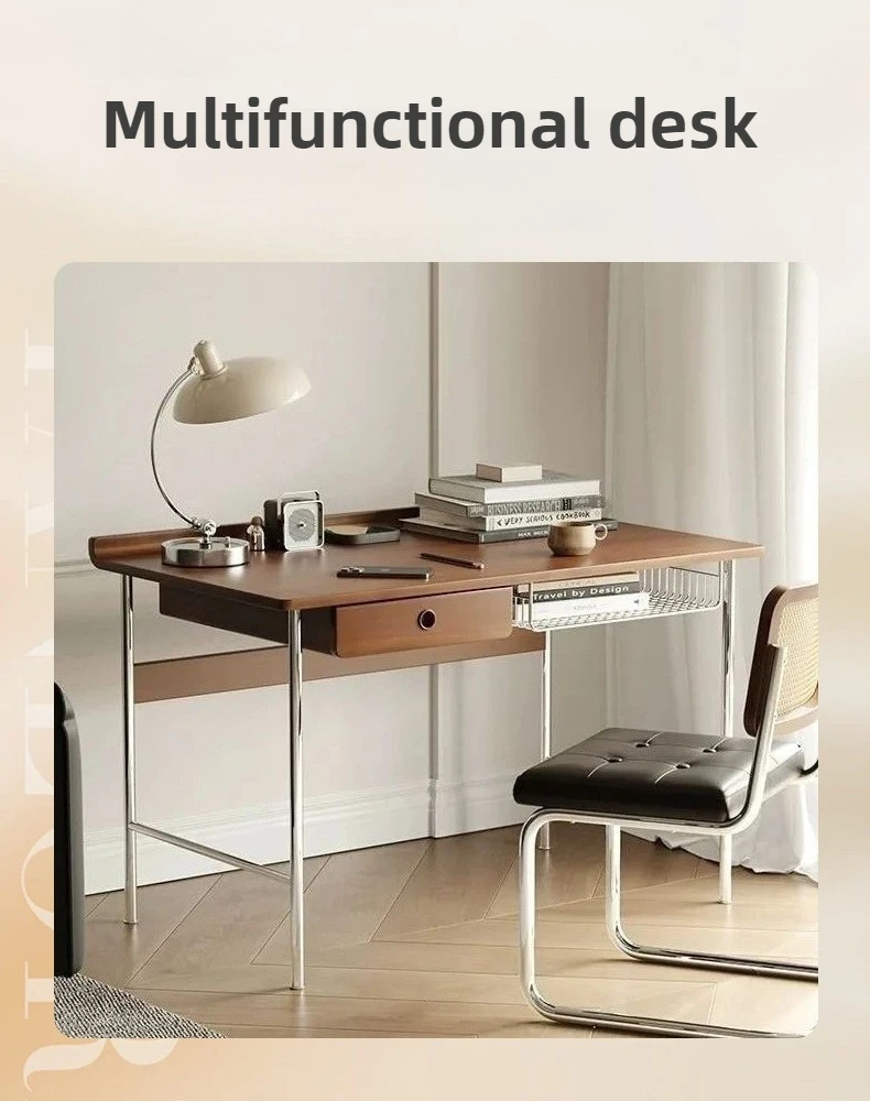 Retro Wood Office Desks Creative Bedroom Dressing Tables Simple Living Room Multifunctional Storage Desk Study Room Table