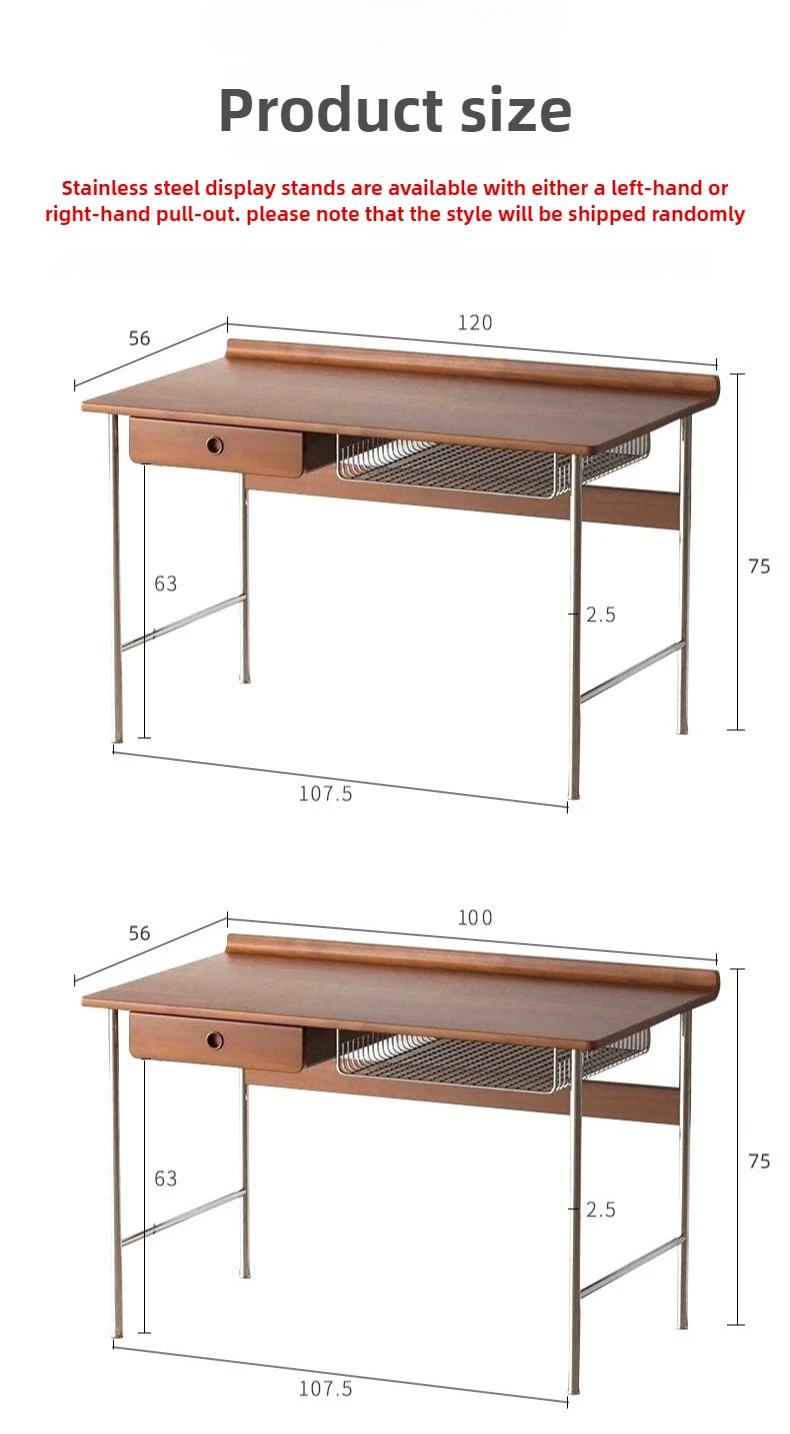 Retro Wood Office Desks Creative Bedroom Dressing Tables Simple Living Room Multifunctional Storage Desk Study Room Table