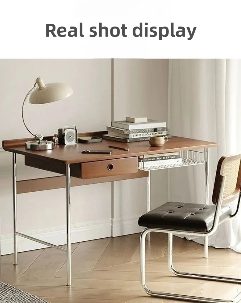Retro Wood Office Desks Creative Bedroom Dressing Tables Simple Living Room Multifunctional Storage Desk Study Room Table
