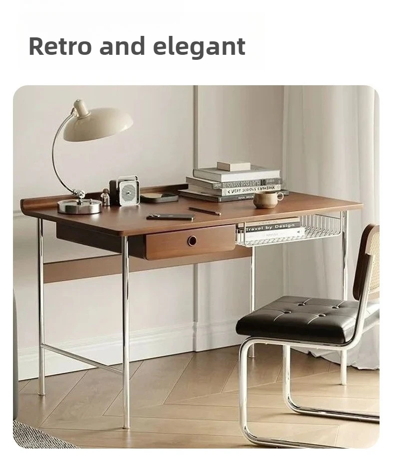 Retro Wood Office Desks Creative Bedroom Dressing Tables Simple Living Room Multifunctional Storage Desk Study Room Table