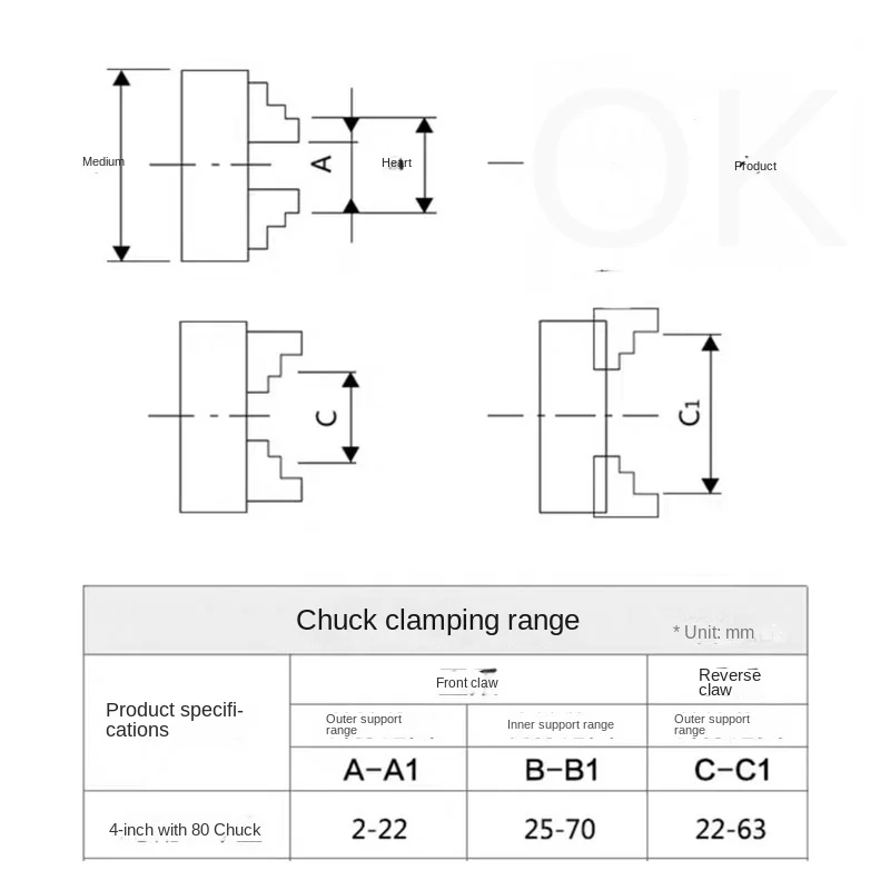 4 Inches Rotary Table Milling Indexing Head Universal Indexing Plate with Three-Jaw Chuck for Vertical And Horizontal Milling