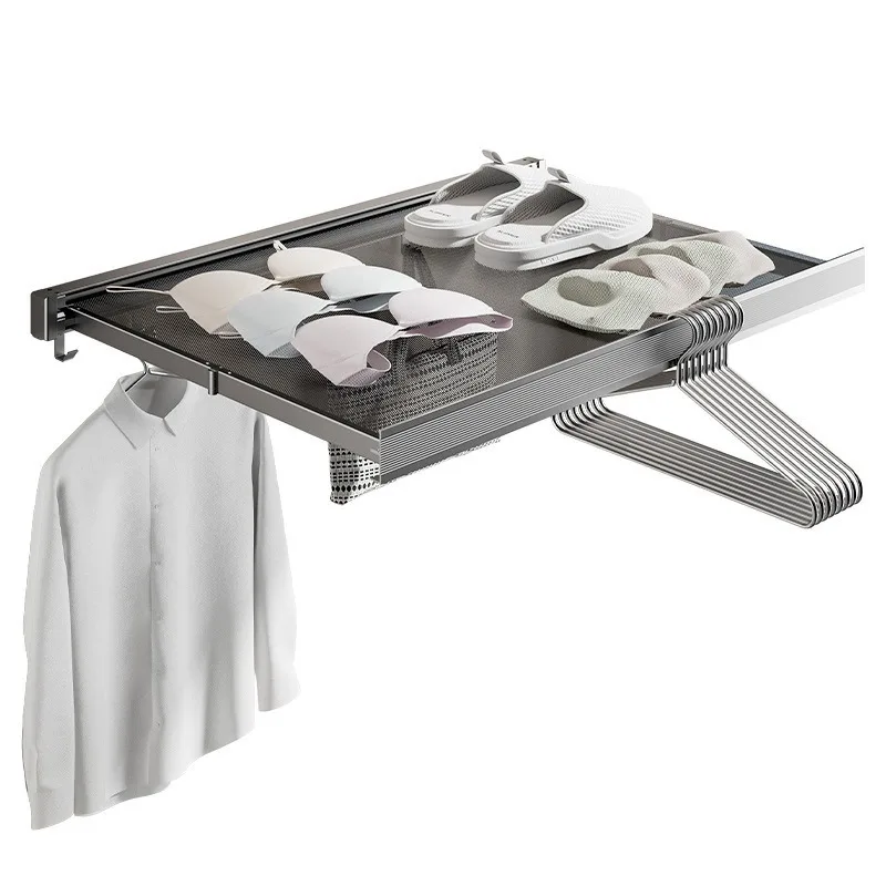Foldable Balcony Shoe Drying Sock Drying Clothes Drying Rack Window Railing Telescopic Invisible Non Perforated Drying Net