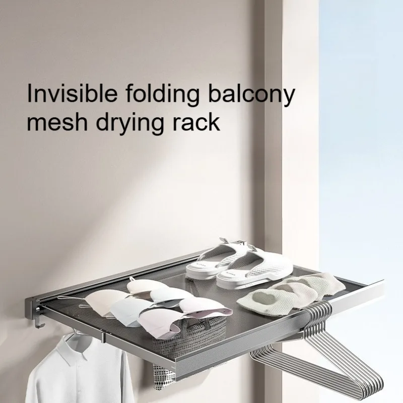 Foldable Balcony Shoe Drying Sock Drying Clothes Drying Rack Window Railing Telescopic Invisible Non Perforated Drying Net