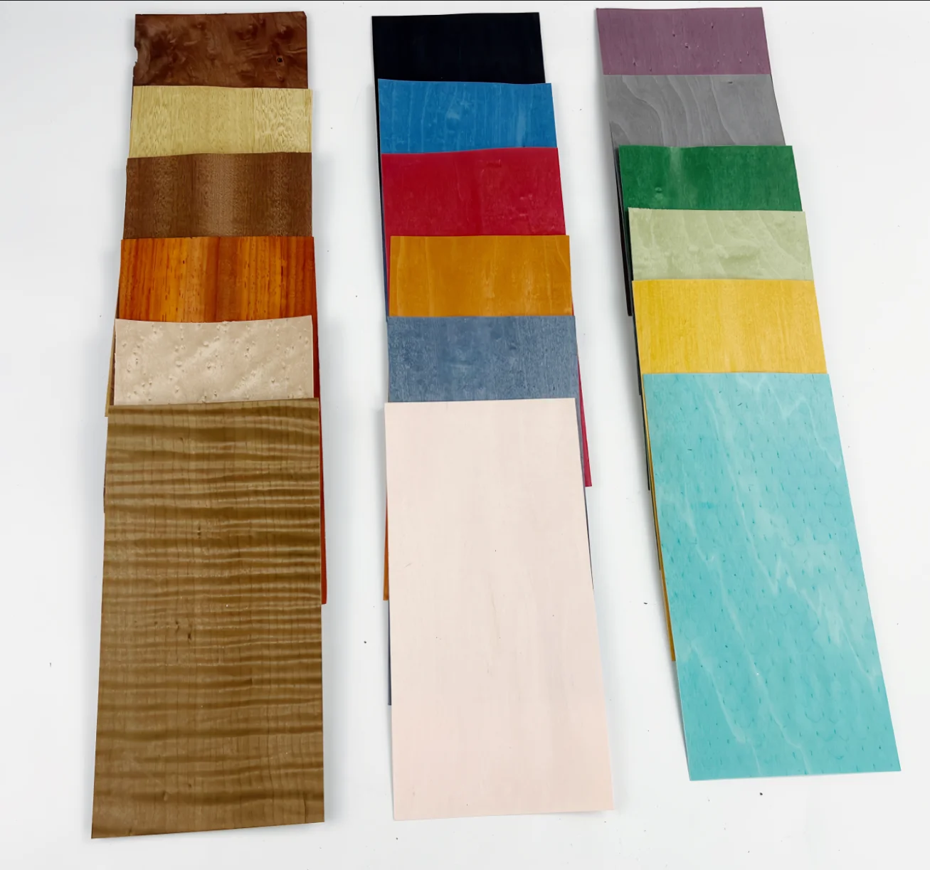 18 Sheets Real Wood Veneer Sheets Dyed Maple Veneer for Crafts Model Making Marquetry Various Wood Types Thin Natural Wood Panel