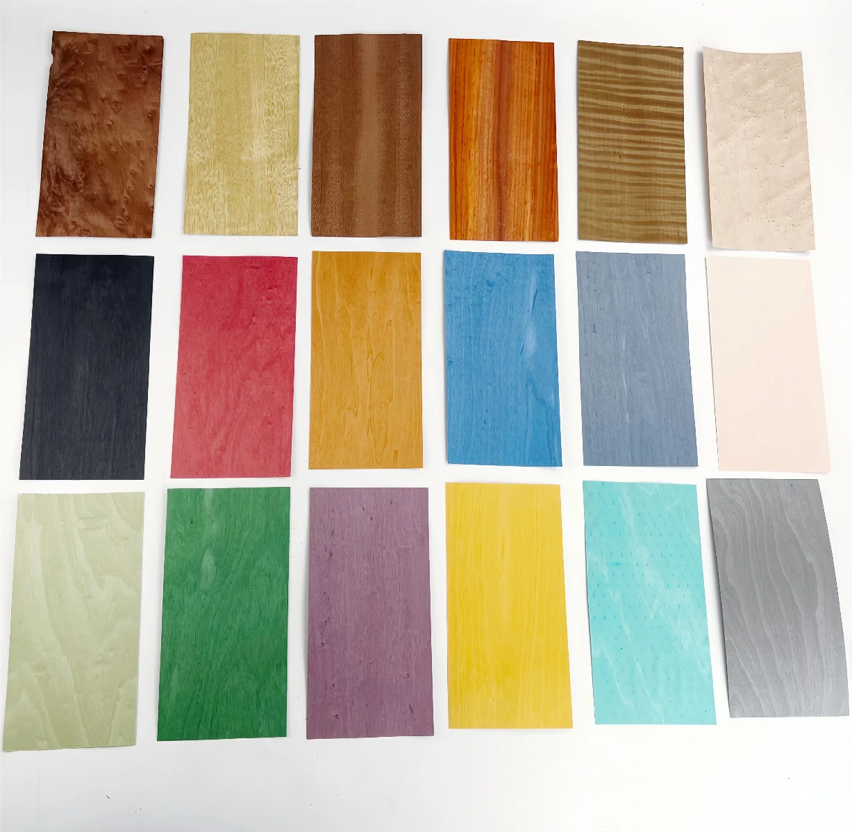 18 Sheets Real Wood Veneer Sheets Dyed Maple Veneer for Crafts Model Making Marquetry Various Wood Types Thin Natural Wood Panel