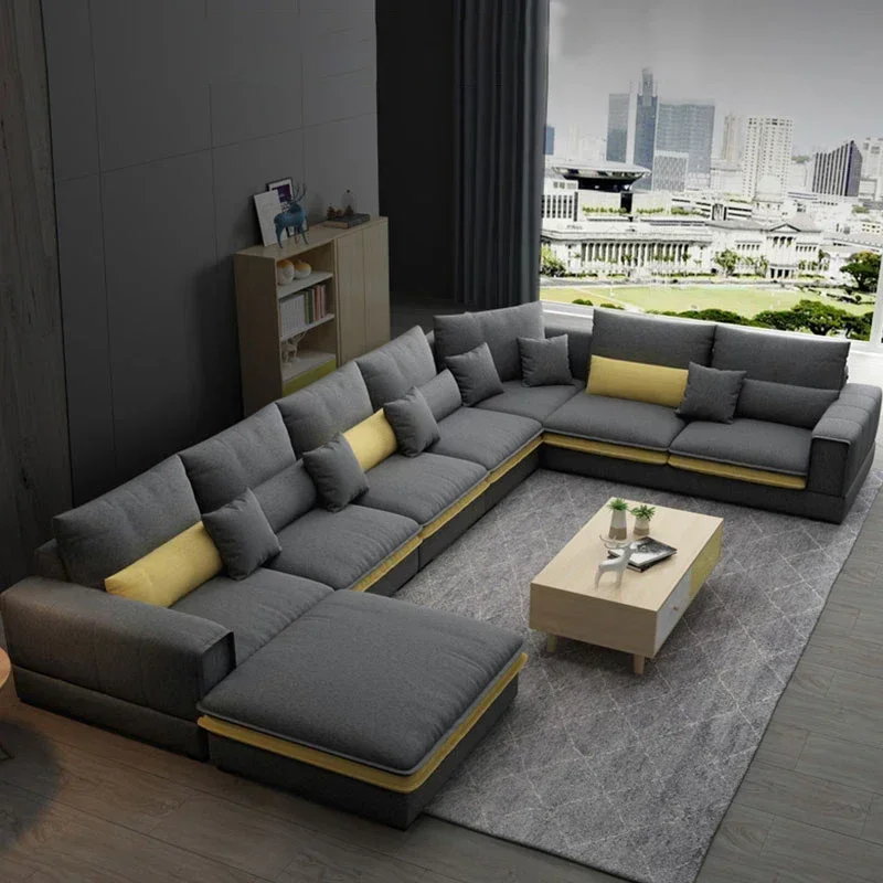 Y1 Cheap Nordic Modern Sofa Design L Shape Fabric Velvet Lounge Sectional Office Recline Sofa Set Furniture Couch Living Room So