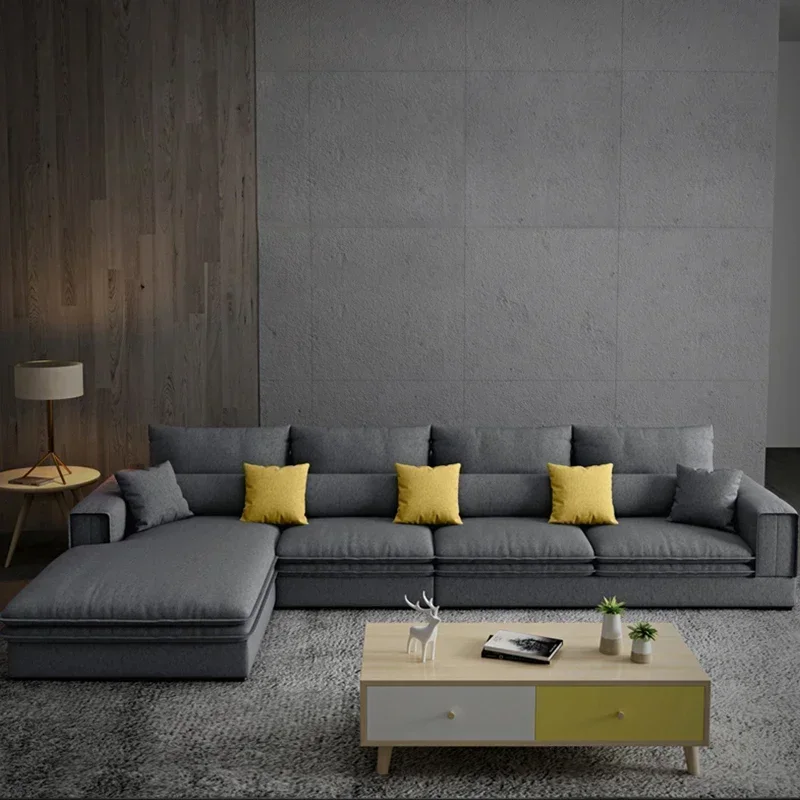 Y1 Cheap Nordic Modern Sofa Design L Shape Fabric Velvet Lounge Sectional Office Recline Sofa Set Furniture Couch Living Room So