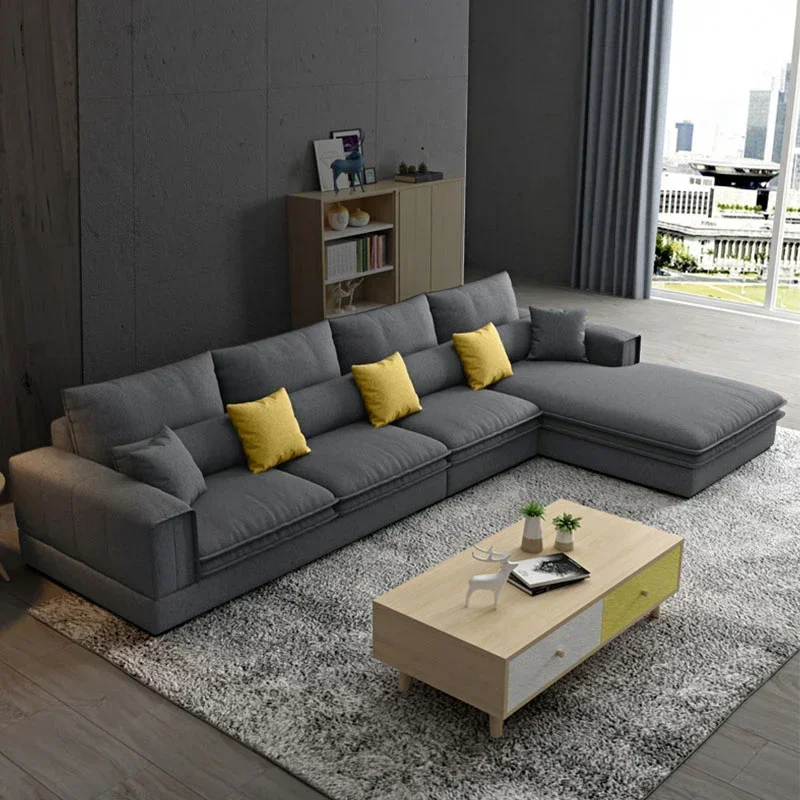 Y1 Cheap Nordic Modern Sofa Design L Shape Fabric Velvet Lounge Sectional Office Recline Sofa Set Furniture Couch Living Room So