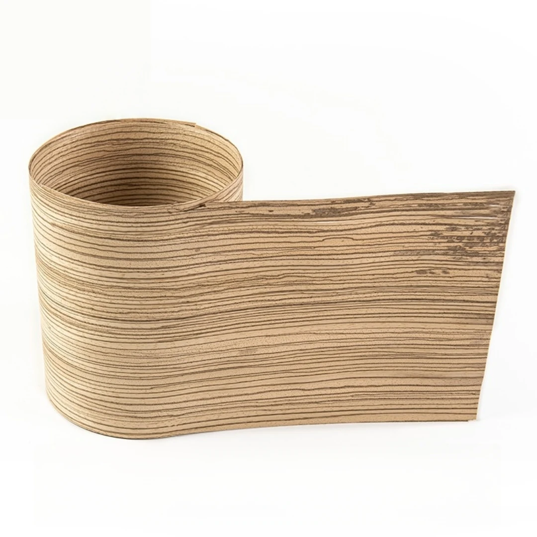 Thick Cut Natural African Zebrano Straight Grain Wood Veneer For Guitar Piano Marquetry Decorative Projects ( Zebrawood )