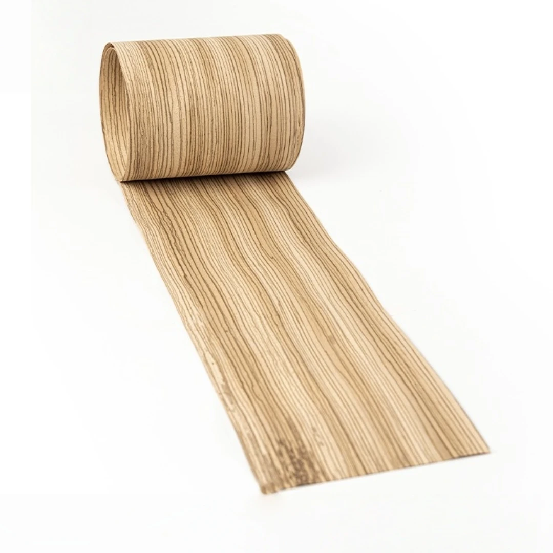 Thick Cut Natural African Zebrano Straight Grain Wood Veneer For Guitar Piano Marquetry Decorative Projects ( Zebrawood )