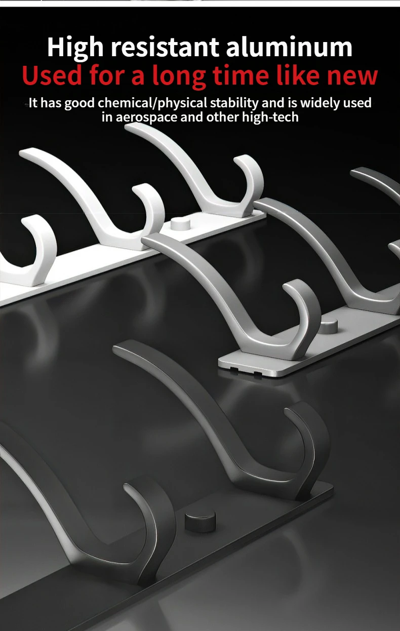 Wall-mounted and Door-Back Hanging Hooks, No-Drill, Strong Load Capacity for Entryway, Clothing & Hat Hooks