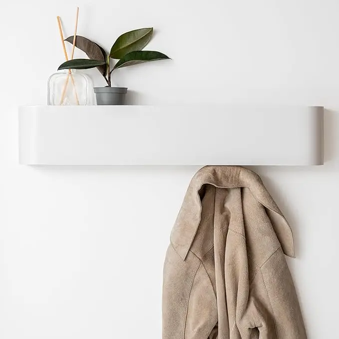 Door-Mounted Organizer Scandinavian Wall Shelf for Bedroom/Hallway/Closet Storage Solution for Coats & Accessories Nordic Modern