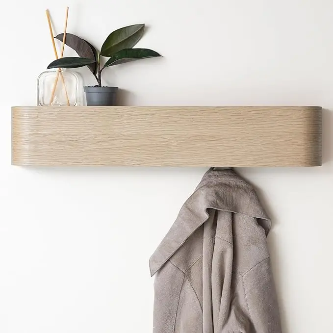 Door-Mounted Organizer Scandinavian Wall Shelf for Bedroom/Hallway/Closet Storage Solution for Coats & Accessories Nordic Modern