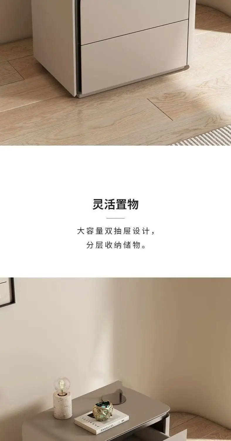 Minimalist Nordic Nightstands Style Storage Design Bedside Table Luxury Aesthetic Mesita De Noche Dormitorio Bedroom Furniture