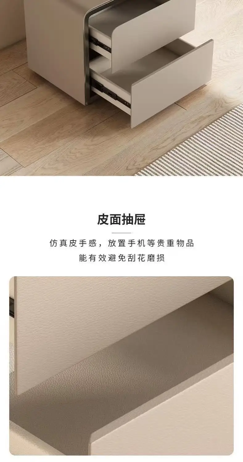 Minimalist Nordic Nightstands Style Storage Design Bedside Table Luxury Aesthetic Mesita De Noche Dormitorio Bedroom Furniture