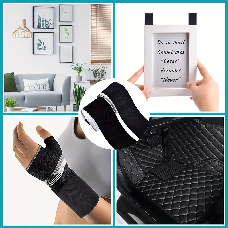 1/2 Rolls Couch Cushion Grip Tape Keep Couch Cushions From Sliding - Non Slip Cushion Pads,Strips with Adhesive for Fabric